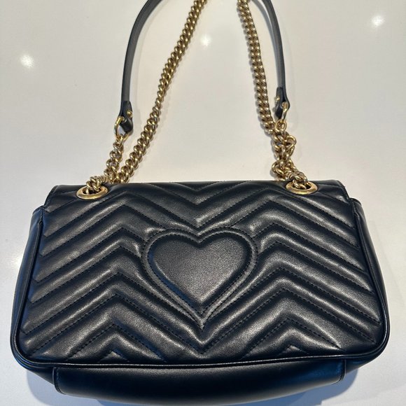 Gucci GG Marmont small shoulder bag Like new - Black Leather - Picture 4 of 15
